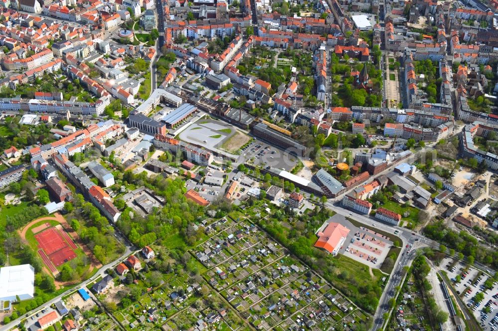 Aerial image Görlitz - Building complex of the police Polizeidirektion on Conrad-Schiedt-Strasse in Goerlitz in the state Saxony, Germany