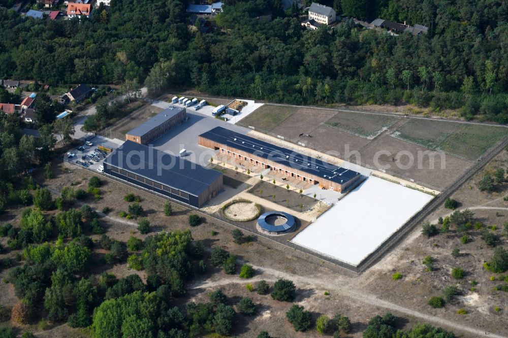 Stahnsdorf from above - Building complex of the police - Reiterstaffel of Bundespolizeidirektion in Stahnsdorf in the state Brandenburg, Germany