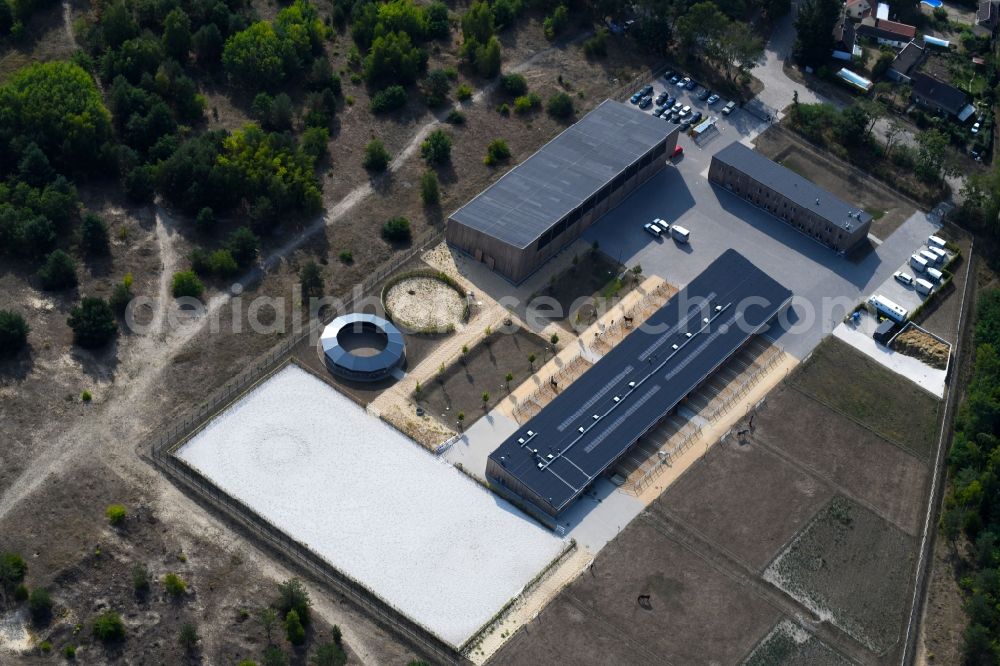 Stahnsdorf from above - Building complex of the police - Reiterstaffel of Bundespolizeidirektion in Stahnsdorf in the state Brandenburg, Germany