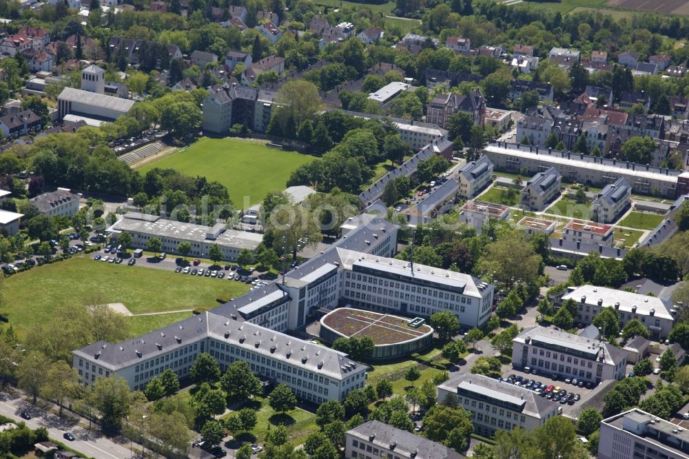 Aerial image Wiesbaden - Building complex of the police Police Headquarters Wiesbaden in Wiesbaden in the state Hesse, Germany