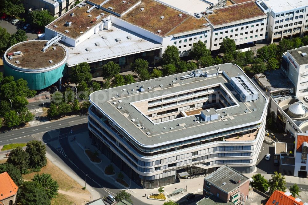 Aerial photograph Braunschweig - Publishing house complex of the press and media house of Braunschweiger Zeitung on the Lange Strasse in Brunswick in the state Lower Saxony, Germany