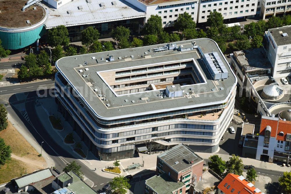 Braunschweig from the bird's eye view: Publishing house complex of the press and media house of Braunschweiger Zeitung on the Lange Strasse in Brunswick in the state Lower Saxony, Germany