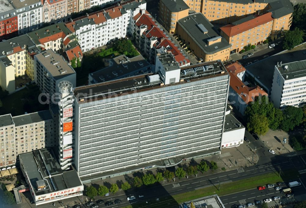 Berlin from the bird's eye view: Publishing house complex of the press and media house Berliner Verlag on Karl-Liebknecht-Strasse in the district Mitte in Berlin, Germany