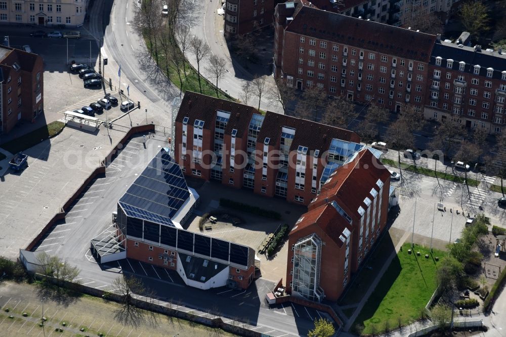 Aerial image Kopenhagen - Publishing house complex of the press and media house Bonnier Publications A/S on Strandboulevarden in Copenhagen in Denmark