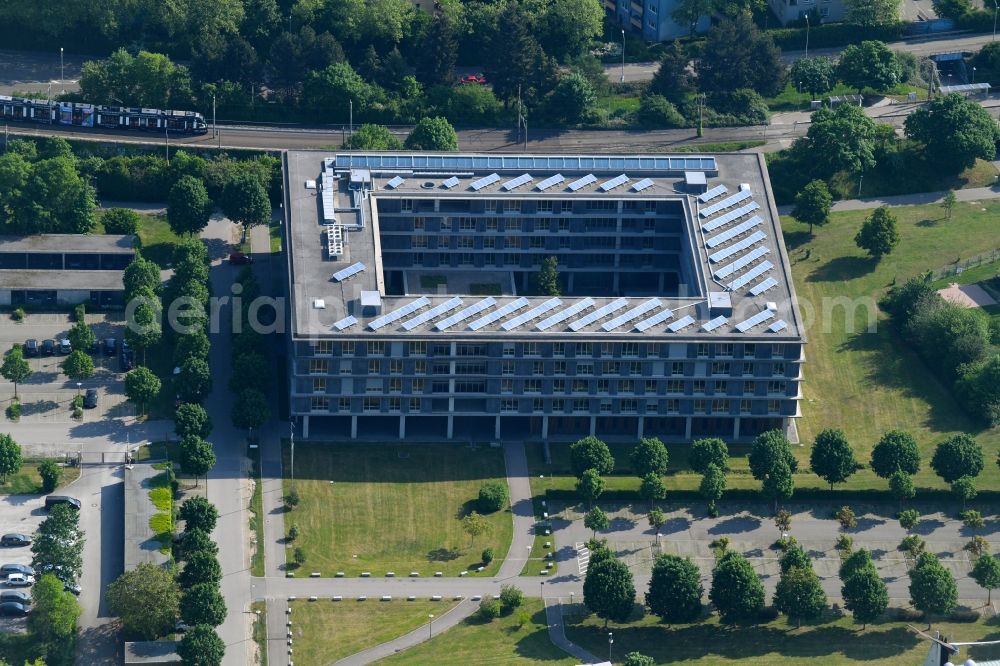 Freiburg im Breisgau from above - Building complex of the Ministry Regierungspraesidium on Bissierstrasse in Freiburg im Breisgau in the state Baden-Wuerttemberg, Germany