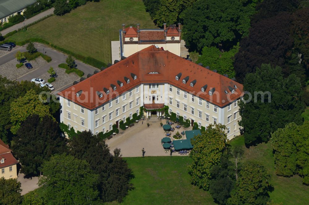 Lübbenau/Spreewald from above - Building complex in the park of the castle Luebbenau/Spreewald in the state Brandenburg