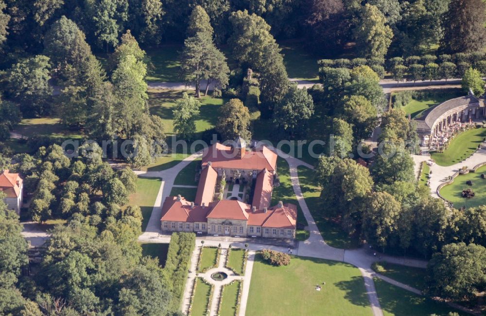 Bayreuth from above - Building complex in the park of the castle Eremitage in Bayreuth in the state Bavaria