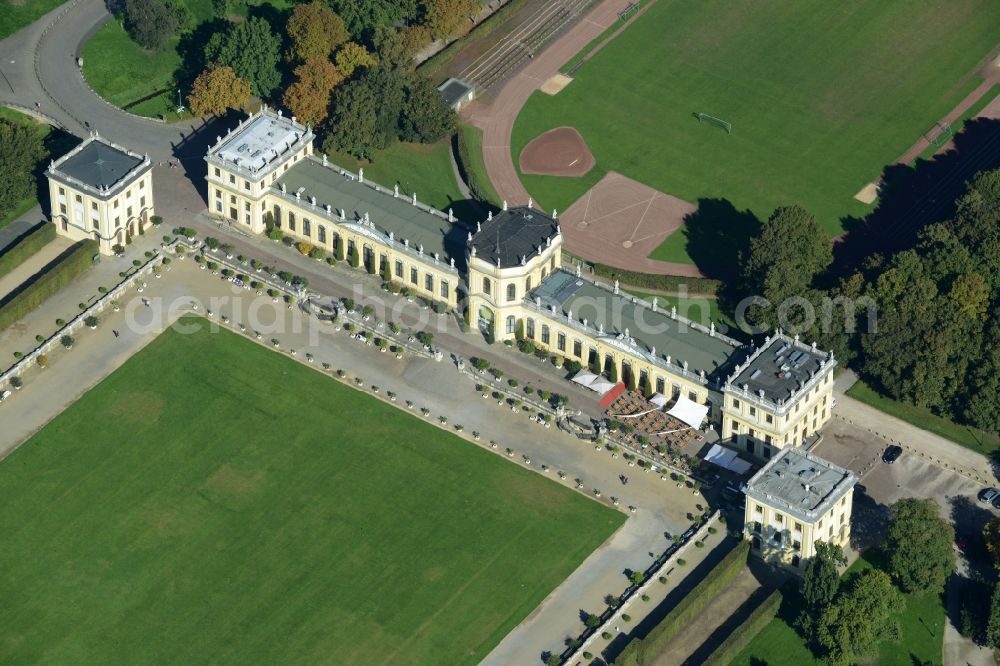 Aerial image Kassel - Palais park of the castle in Kassel in the state Hesse