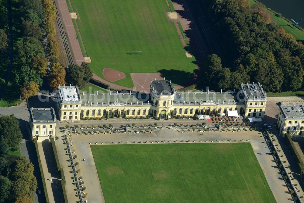 Kassel from above - Palais park of the castle in Kassel in the state Hesse