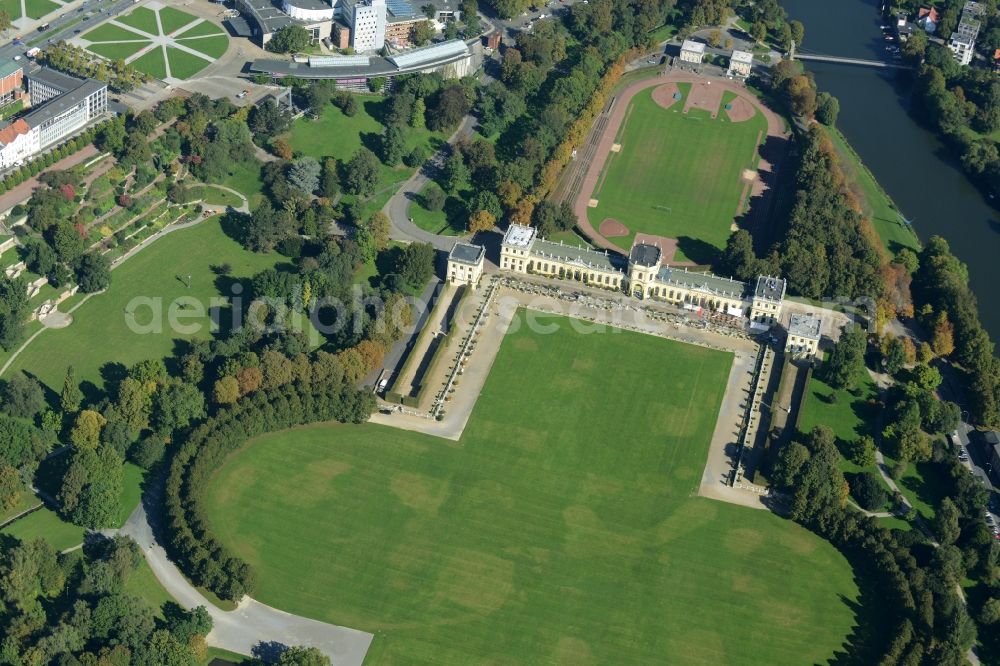 Aerial photograph Kassel - Palais park of the castle in Kassel in the state Hesse