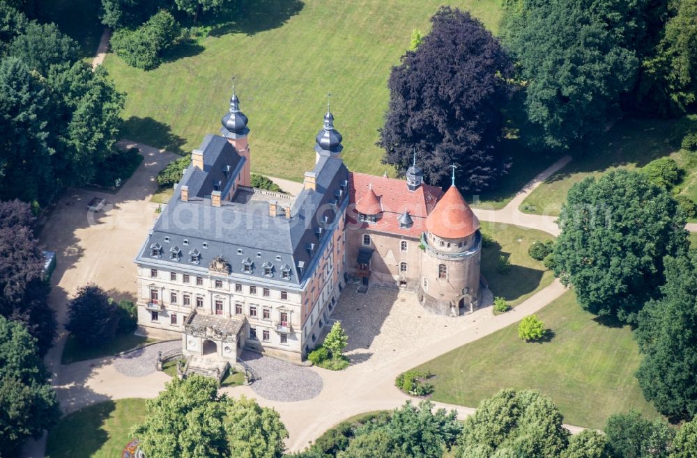 Altdöbern from the bird's eye view: Building complex in the park of the castle Altdoebern in Altdoebern in the state Brandenburg