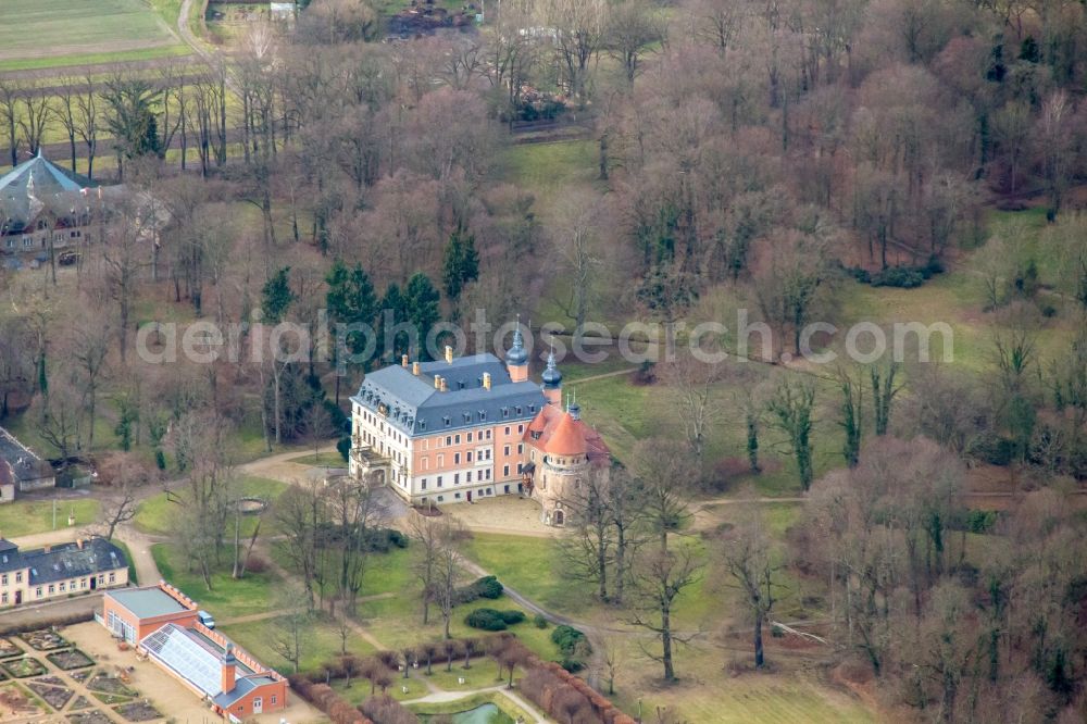 Aerial image Altdöbern - Building complex in the park of the castle Altdoebern in Altdoebern in the state Brandenburg