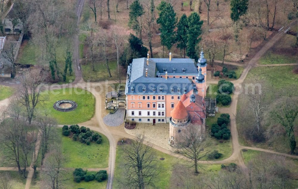 Altdöbern from above - Building complex in the park of the castle Altdoebern in Altdoebern in the state Brandenburg