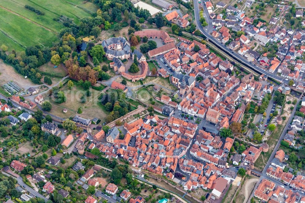 Aerial photograph Büdingen - Building complex in the park of the castle Buedingen in Buedingen in the state Hesse, Germany