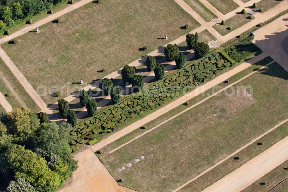 Aerial photograph Coudrecieux - Building complex in the park of the castle Le Domaine de la Pierre in Coudrecieux in Pays de la Loire, France