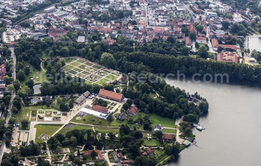 Eutin from above - Complex of buildings in the castle park of castle Eutin in Eutin in the federal state Schleswig-Holstein