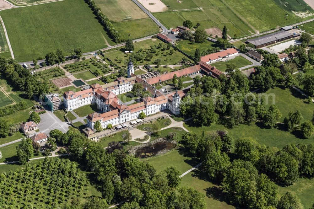 Eichenzell from above - Building complex in the park of the castle Fasanerie in Eichenzell in the state Hesse, Germany