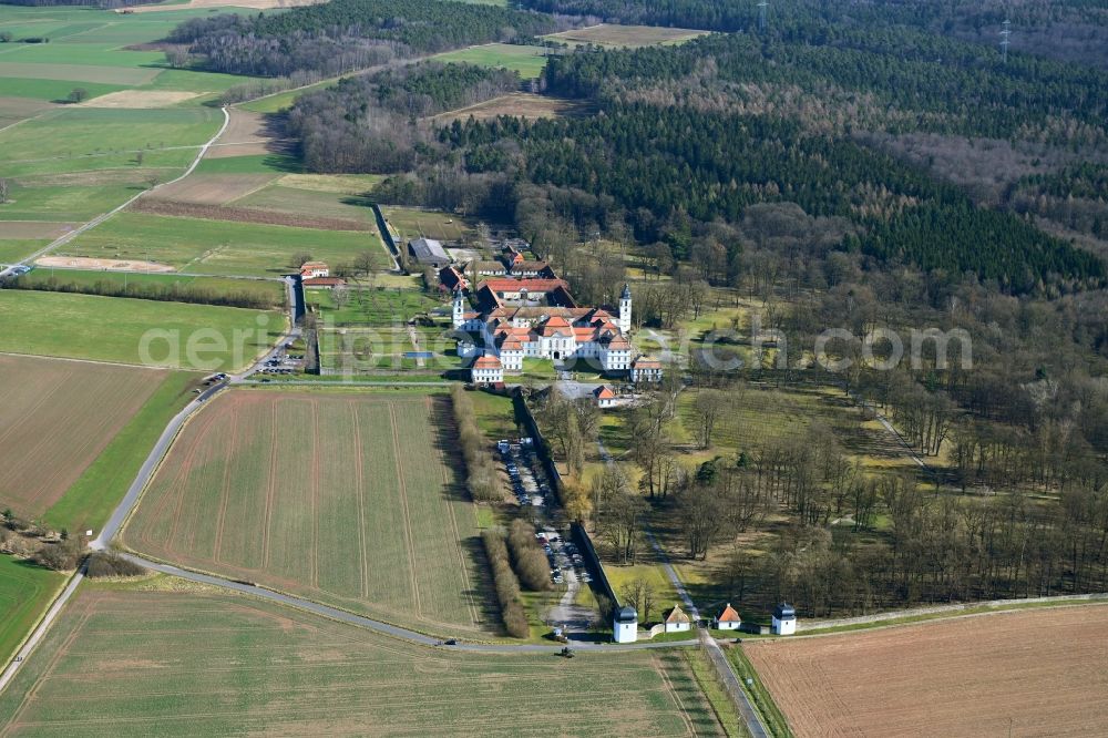 Aerial image Eichenzell - Building complex in the park of the castle Fasanerie in Eichenzell in the state Hesse, Germany