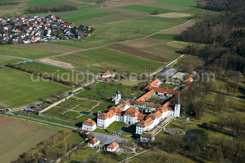 Eichenzell from above - Building complex in the park of the castle Fasanerie in Eichenzell in the state Hesse, Germany