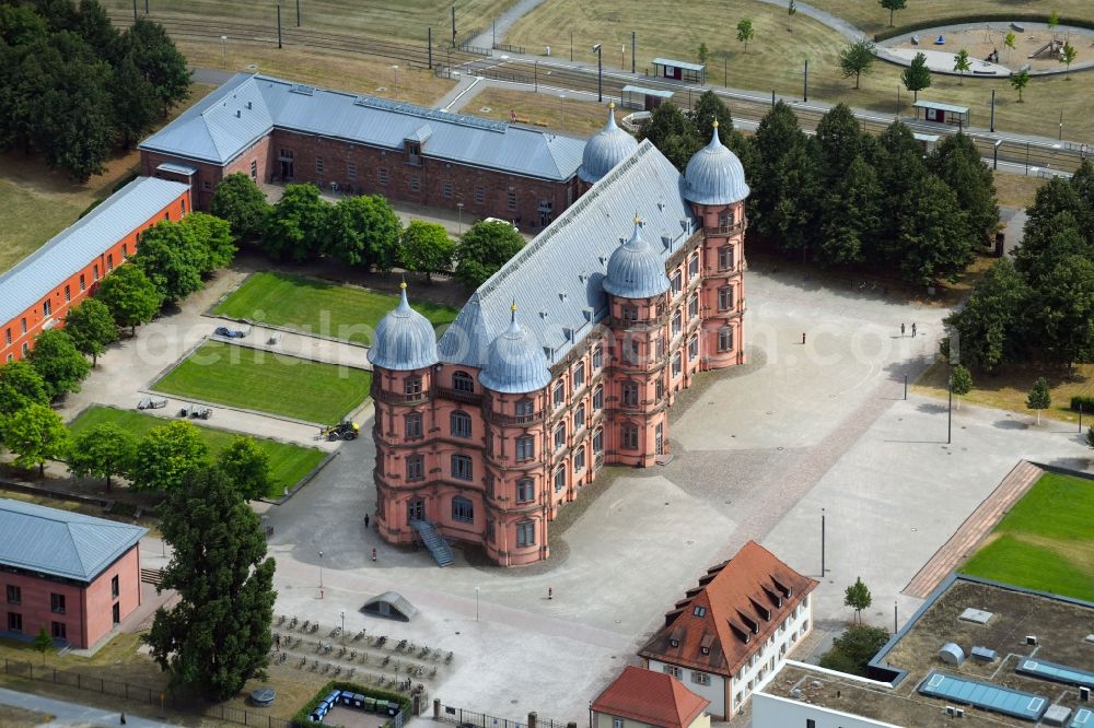 Aerial photograph Karlsruhe - Building complex in the park of the castle Gottesaue in Karlsruhe in the state Baden-Wurttemberg, Germany