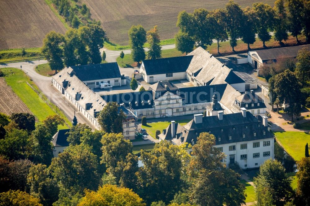 Aerial image Meschede - Building complex in the park of the castle Schloss Laer in Meschede in the state North Rhine-Westphalia, Germany