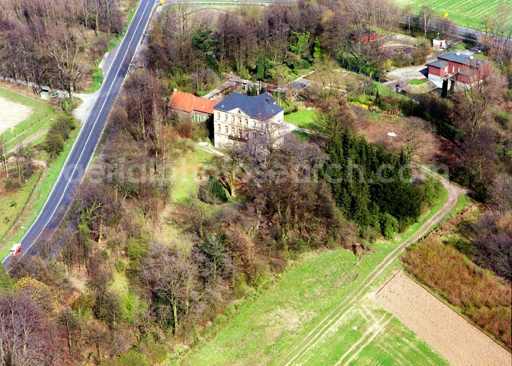 Rheurdt from above - Building complex in the park of the castle Leyenburg der Culture & Castles GmbH in Rheurdt in the state North Rhine-Westphalia