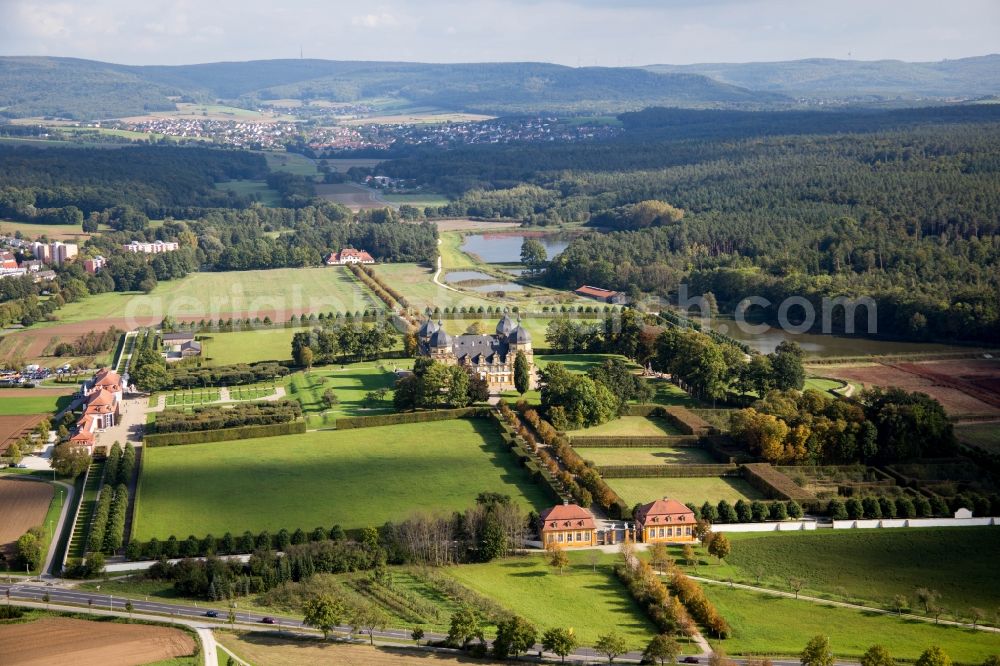 Aerial photograph Memmelsdorf - Building complex in the park of the castle Seehof in Memmelsdorf in the state Bavaria