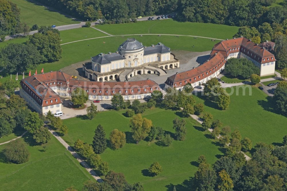 Aerial image Stuttgart - Building complex in the park of the castle Solitude in Stuttgart in the state Baden-Wuerttemberg