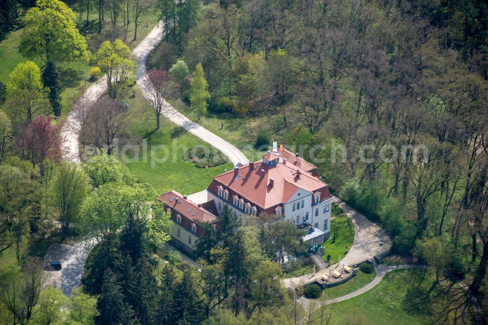 Aerial image Löwenberger Land - Complex of buildings of the hotel arrangement Castle and Property Liebenberg in Liebenberg in the federal state Brandenburg, Germany