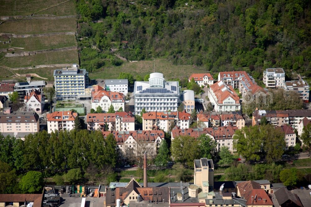 Aerial photograph Freiburg im Breisgau - Complex of buildings on the transmitter broadcasting center Suedwestrundfunk (SWR) in Freiburg im Breisgau in the state Baden-Wuerttemberg