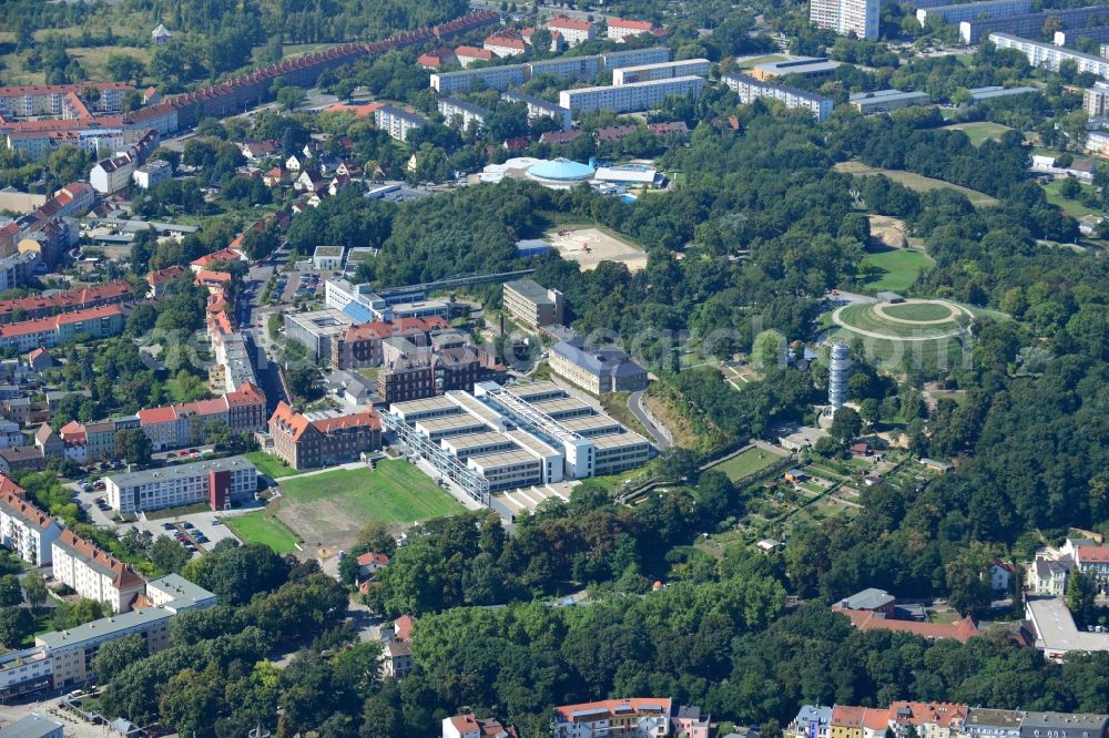 Brandenburg from above - View of the construction site from the clinic / hospital Brandenburg