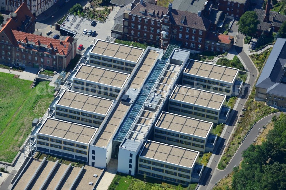 Brandenburg from above - View of the construction site from the clinic / hospital Brandenburg