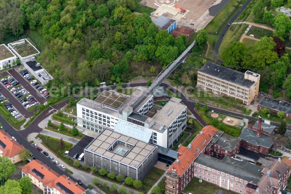 Brandenburg an der Havel from above - View of the construction site from the clinic / hospital Brandenburg