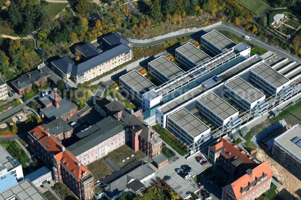 Brandenburg an der Havel from above - View of the construction site from the clinic / hospital Brandenburg