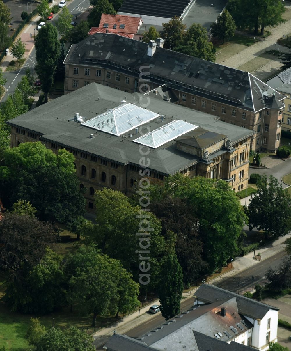 Aerial image Gotha - Building complex of the court of the Thueringer Finanzgericht in Gotha in the state Thuringia