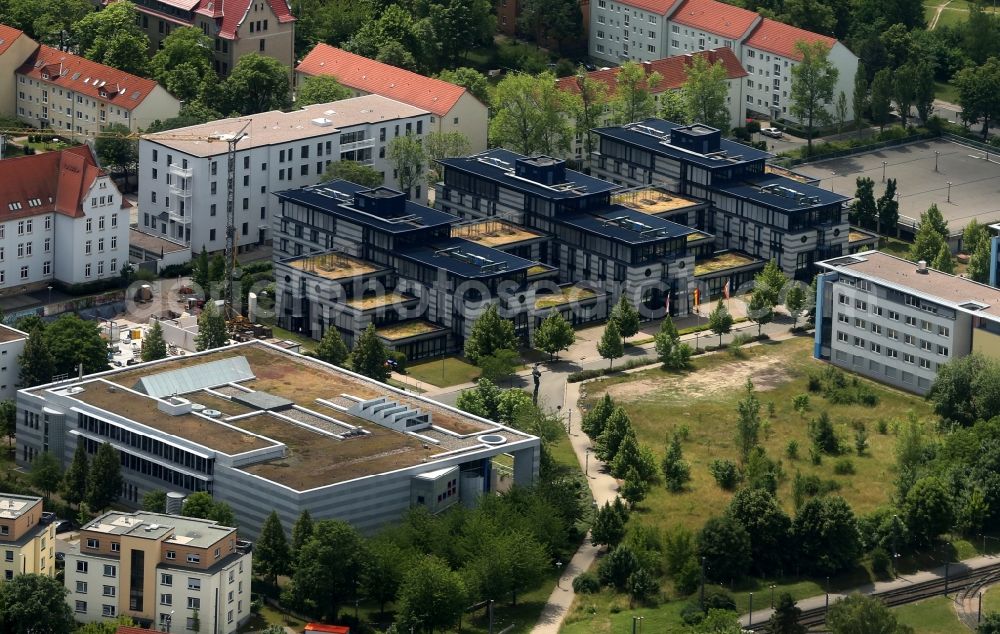 Aerial image Erfurt - Building complex of the Ministry of Economy, Sciences and the digital society on Max-Reger-Strasse in Erfurt in the state of Thuringia