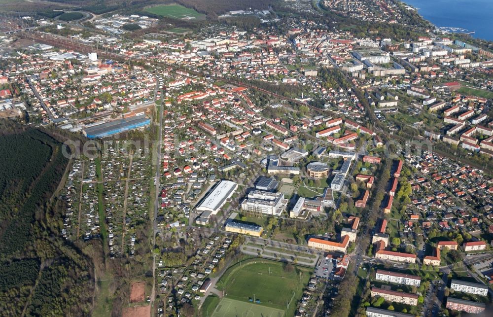 Senftenberg from above - Building complex of the university Cottbus-Senftenberg in Senftenberg in the state Brandenburg