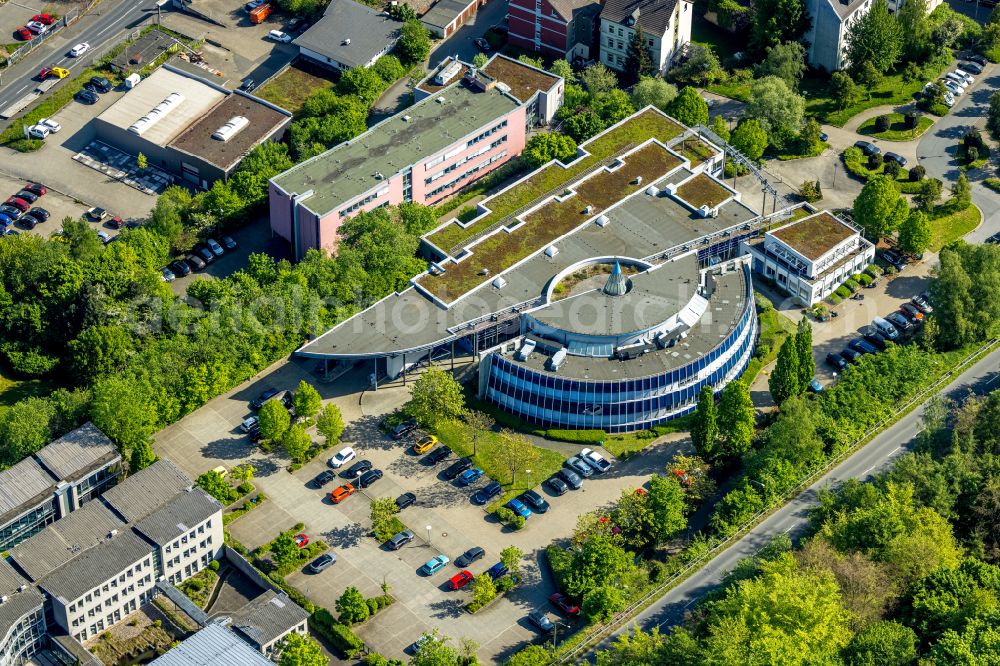 Hagen from above - Building complex of the education and training center Bildungszentrum Hagen on Eugen-Richter-Strasse in Hagen in the state North Rhine-Westphalia