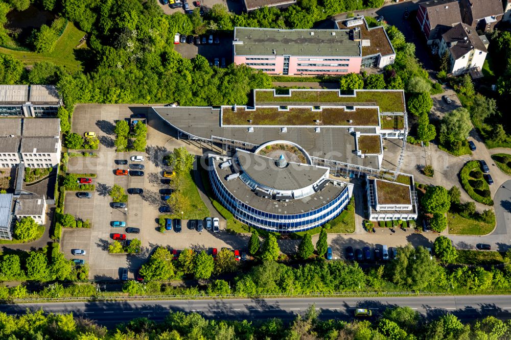 Hagen from the bird's eye view: Building complex of the education and training center Bildungszentrum Hagen on Eugen-Richter-Strasse in Hagen in the state North Rhine-Westphalia