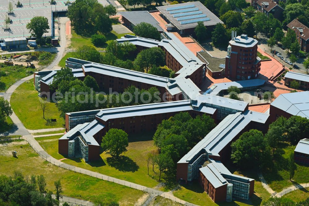 Münster from above - Building complex of the further education and training center Education and Science Center of the Federal Finance Administration on Gescherweg Street in the district on street Gescherweg of Gievenbeck in Muenster in the federal state of North Rhine-Westphalia, Germany