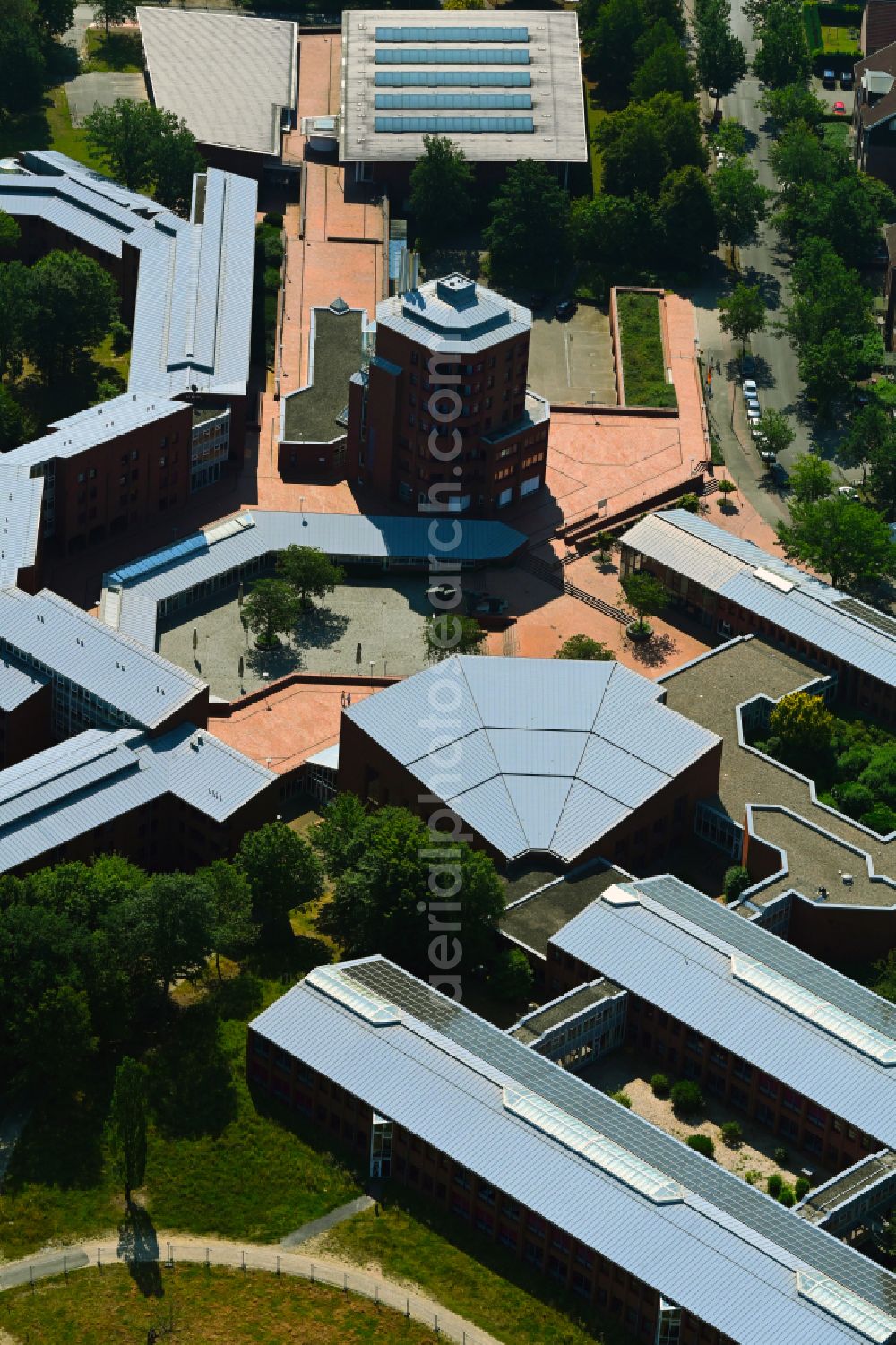 Aerial image Münster - Building complex of the further education and training center Education and Science Center of the Federal Finance Administration on Gescherweg Street in the district on street Gescherweg of Gievenbeck in Muenster in the federal state of North Rhine-Westphalia, Germany