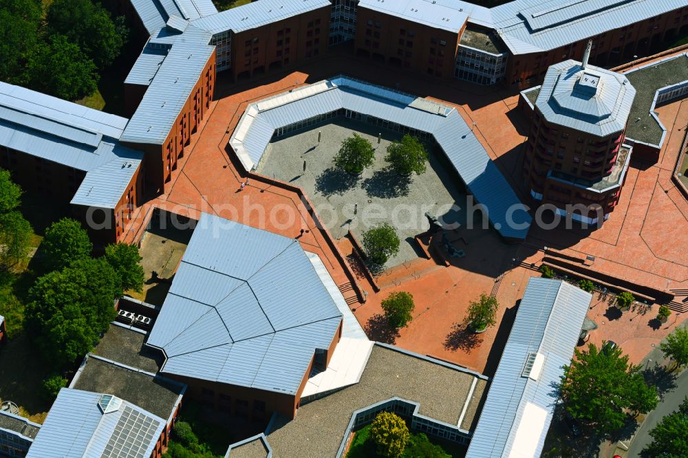 Münster from above - Building complex of the further education and training center Education and Science Center of the Federal Finance Administration on Gescherweg Street in the district on street Gescherweg of Gievenbeck in Muenster in the federal state of North Rhine-Westphalia, Germany