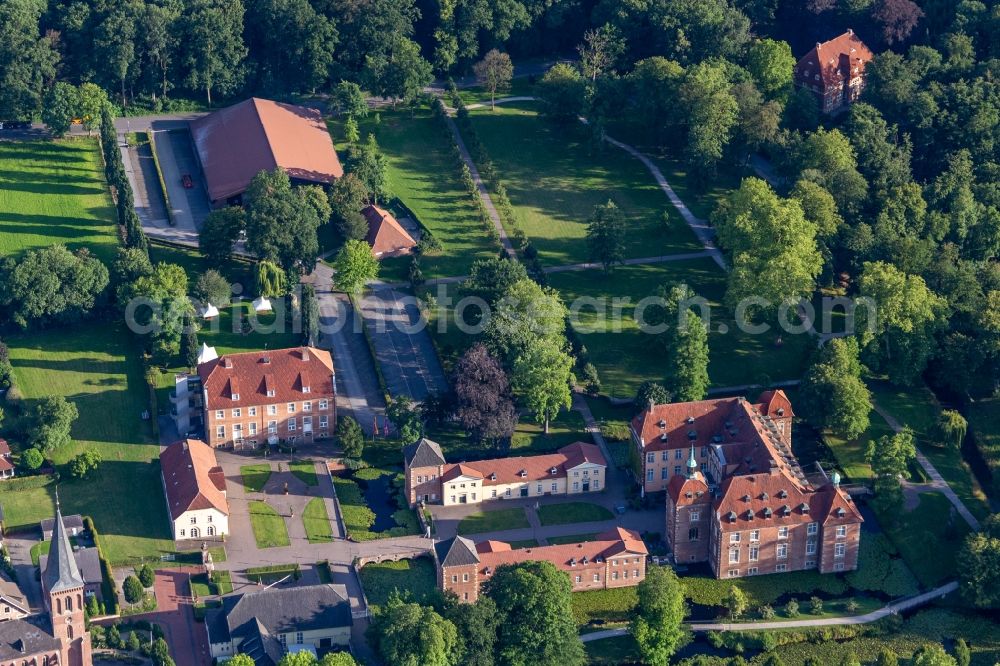 Velen from above - Building complex of the education and training center Chateauform - Schloss Velen in Velen in the state North Rhine-Westphalia, Germany