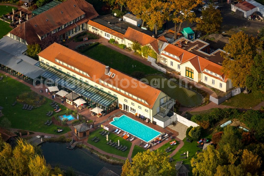 Aerial photograph Hamm - Complex of the hotel building Gut Sternholz in Hamm in the state North Rhine-Westphalia