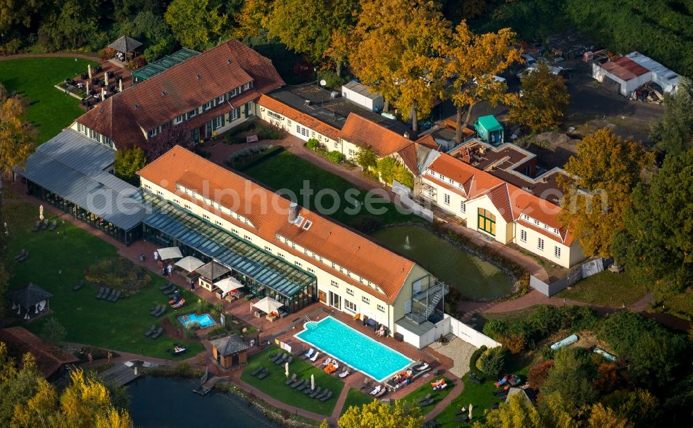 Hamm from above - Complex of the hotel building Gut Sternholz in Hamm in the state North Rhine-Westphalia