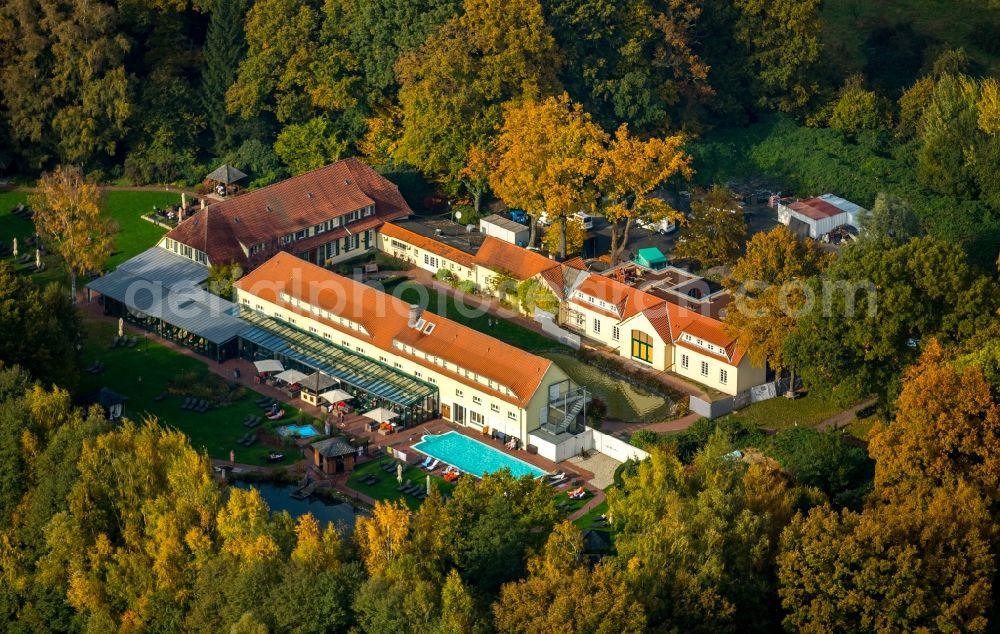 Hamm from the bird's eye view: Complex of the hotel building Gut Sternholz in Hamm in the state North Rhine-Westphalia