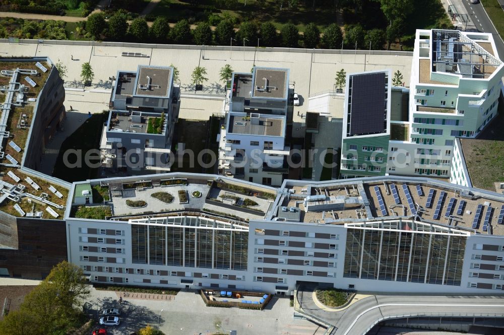 Aerial image Hamburg - Complex forests house on the island park in Hamburg - Wilhelmsburg