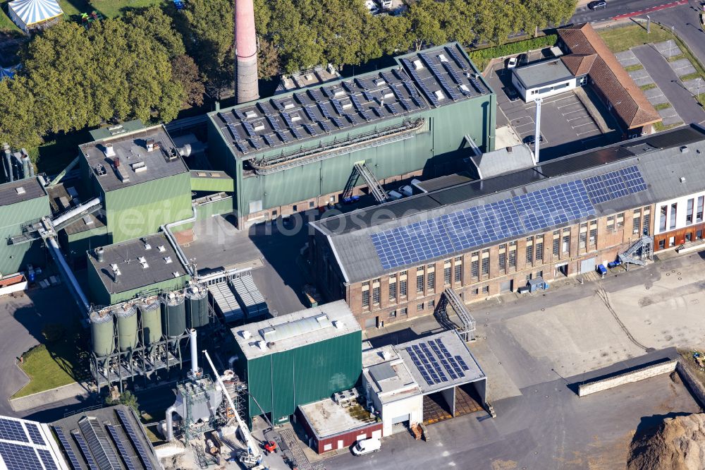 Aerial image Schaufenberg - Building complex and factory premises for heat, energy and process technology of WEP Waerme-, Energie- und Prozesstechnik GmbH on Sophiastrasse in Hueckelhoven-Schaufenberg in the federal state of North Rhine-Westphalia, Germany