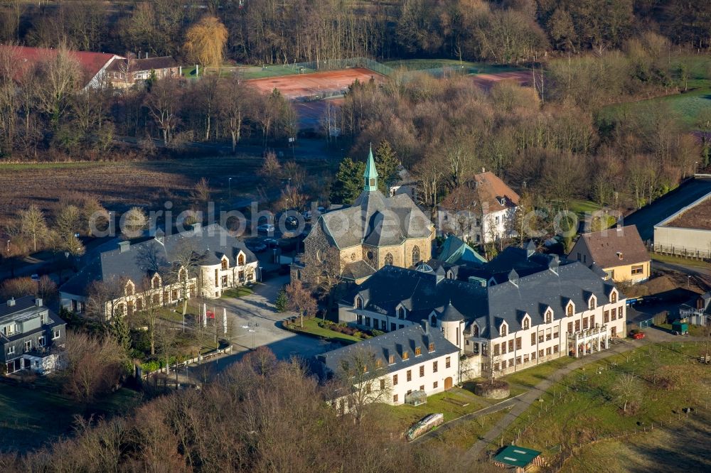 Aerial image Bochum - Complex of buildings of the Cistercian monastery in the district of Stiepel in Bochum in the federal state North Rhine-Westphalia