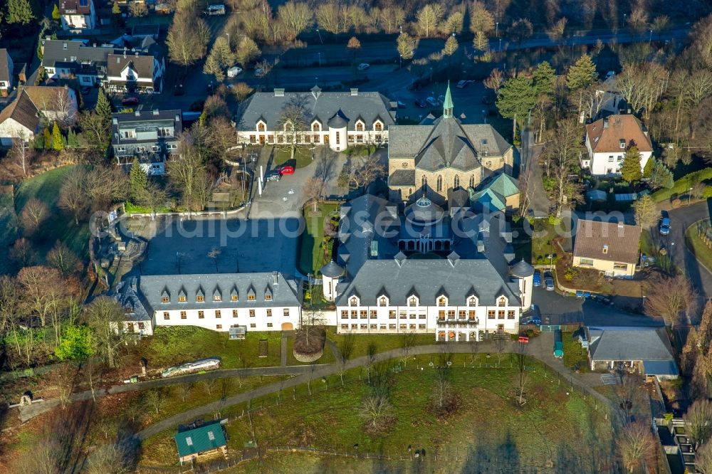 Aerial photograph Bochum - Complex of buildings of the Cistercian monastery in the district of Stiepel in Bochum in the federal state North Rhine-Westphalia